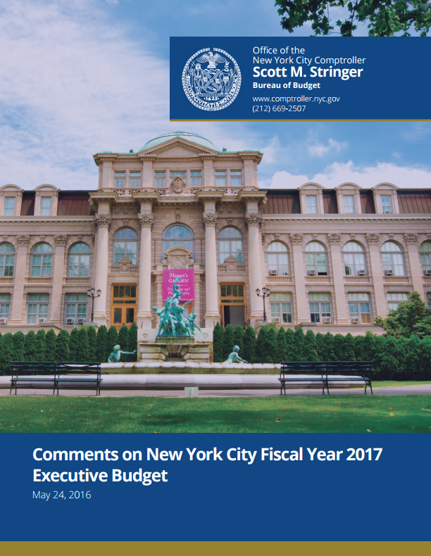 Comments on New York City Fiscal Year 2017 Executive Budget - Office of ...