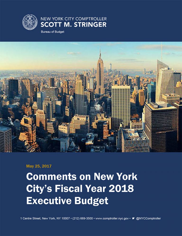 Comments on New York City’s Fiscal Year 2018 Executive Budget - Office ...