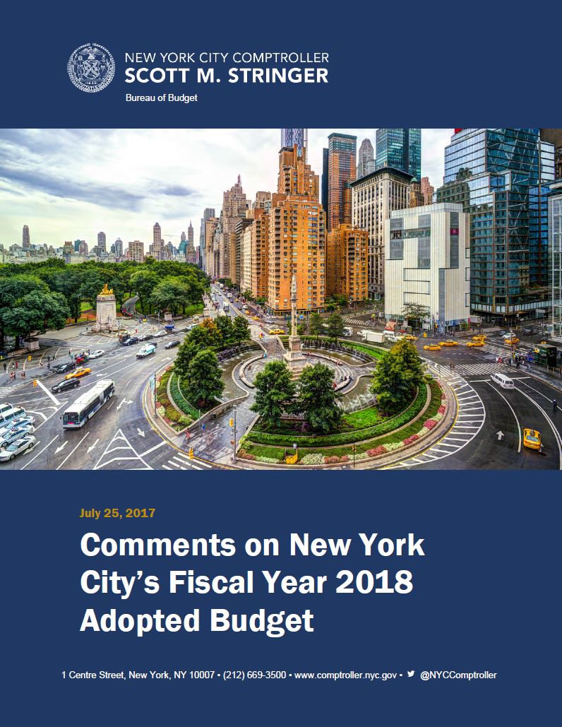 Comments on New York City’s Fiscal Year 2018 Adopted Budget - Office of ...