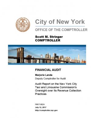 Audit Report on the New York City Taxi and Limousine Commission’s Oversight over Its Revenue Collection Practices