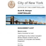 Audit Report on the Civilian Complaint Review Board’s Controls over Its Inventory of Computers and Related Equipment