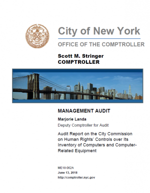 Audit Report on the City Commission on Human Rights’ Controls over Its Inventory of Computers and Computer-Related Equipment
