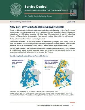 Service Denied: Accessibility and the New York City Subway System