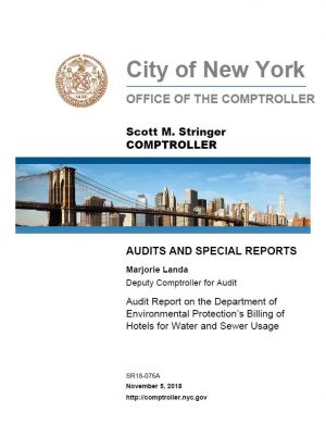 Audit Report on the Department of Environmental Protection’s Billing of Hotels for Water and Sewer Usage