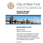 Audit Report On The Department Of Housing Preservation And Development’s Controls Over The Prequalification And Awarding Of Open Market Orders To Prequalified Vendors For Its Emergency Repair Program