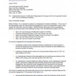 Final Actuarial Audit Reports Submitted by Bolton Partners, Inc. – Independent Actuary’s Statement