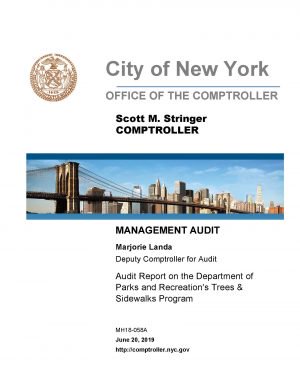 Audit Report On The Department Of Parks And Recreation’s Trees & Sidewalks Program