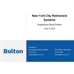 Final Actuarial Audit Reports Submitted by Bolton Partners, Inc. – Experience Study Discussion through June 30, 2017 – Part 1 of 3
