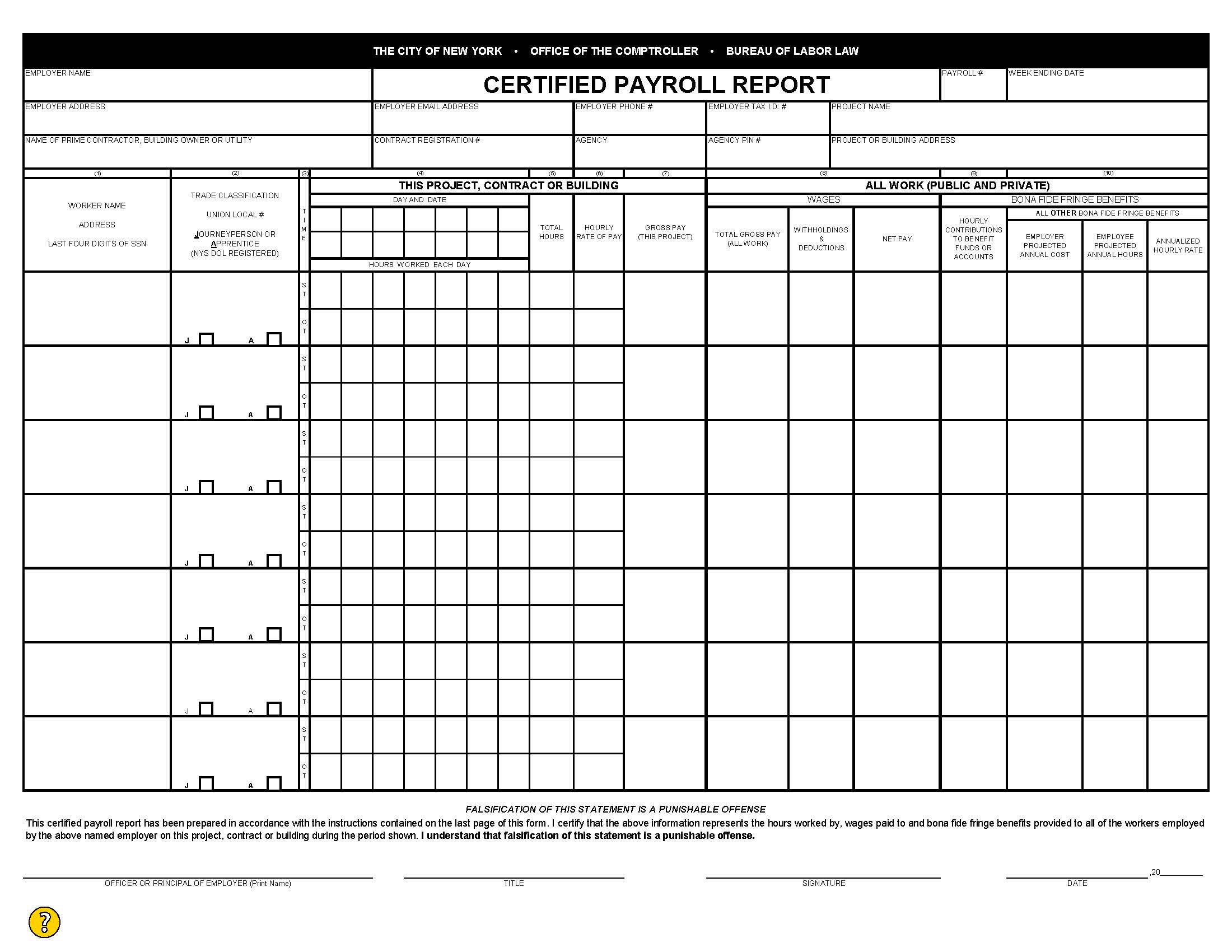 Payroll Report Template For Your Needs