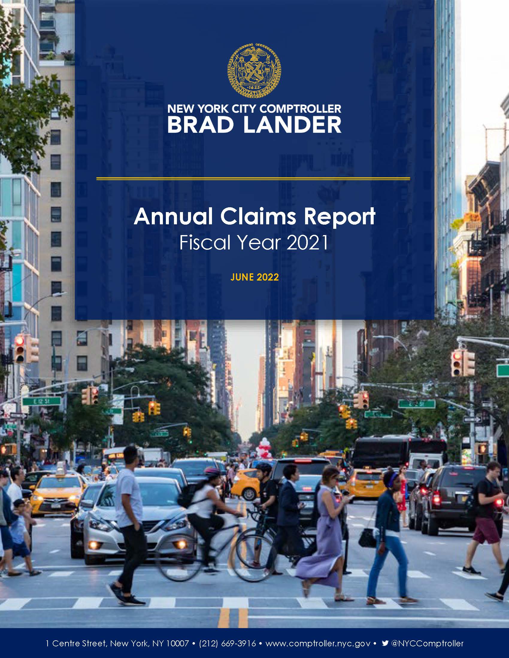 Annual Claims Report : Office of the New York City Comptroller Brad Lander