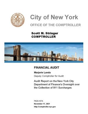 Audit Report on the New York City Department of Finance’s Oversight over the Collection of 911 Surcharges