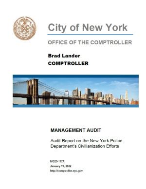 Audit Report on the New York City Police Department’s Civilianization Efforts