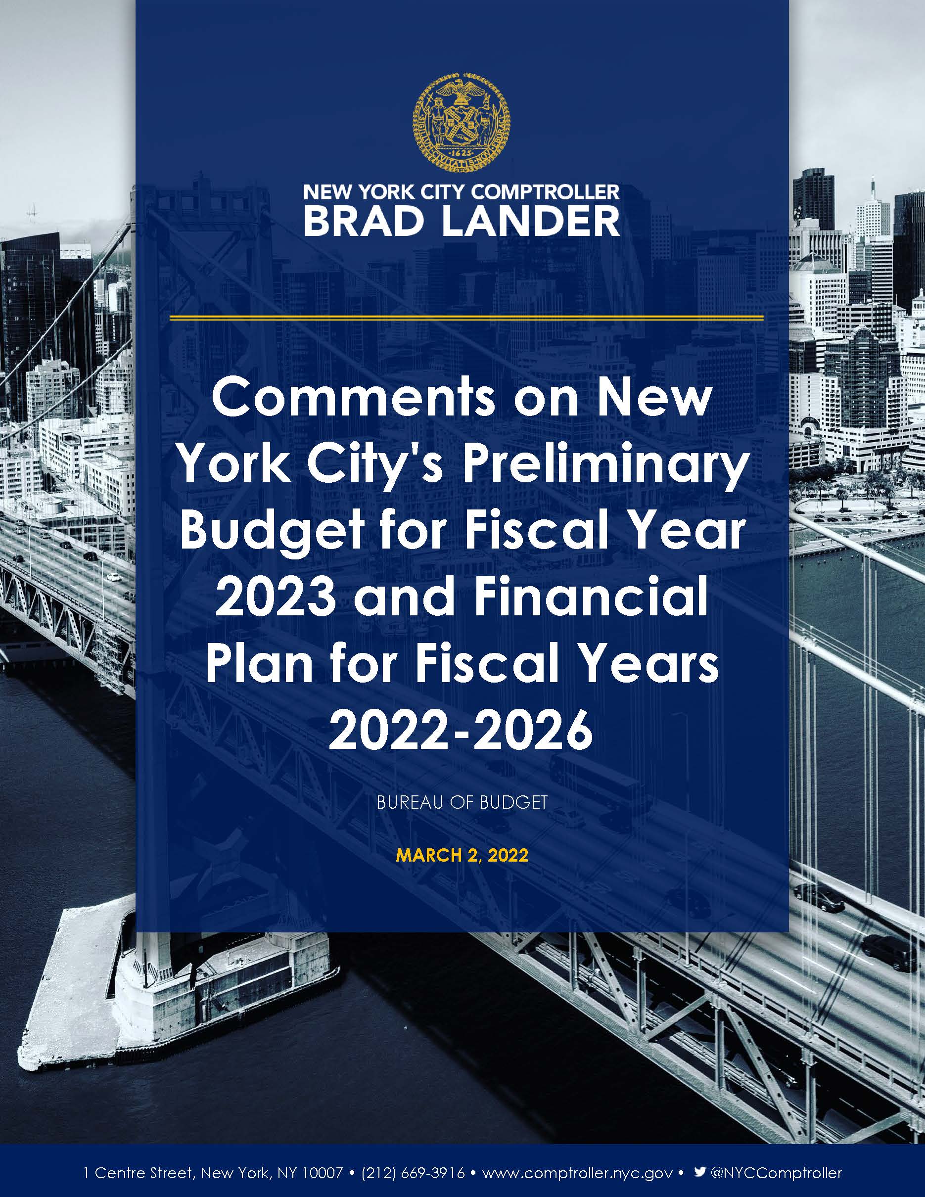 Comments On NYCs Preliminary Budget Report 1 
