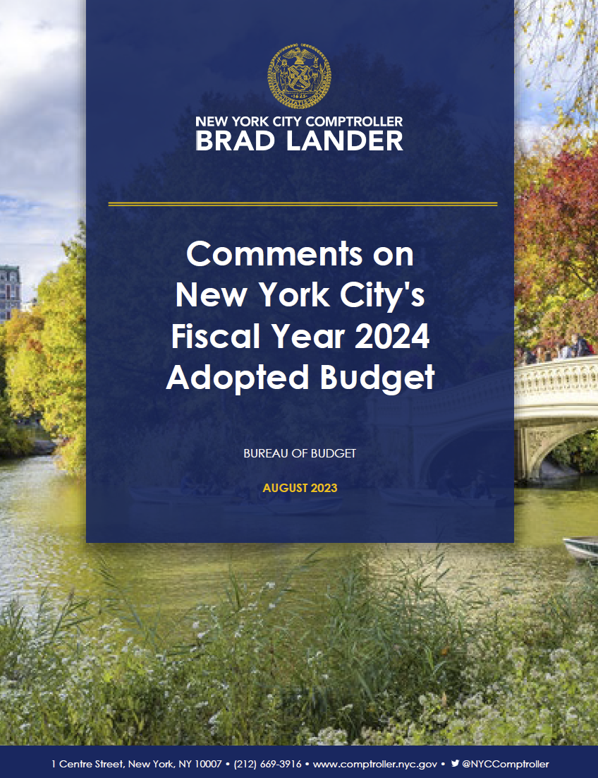 Comments on New York City’s Fiscal Year 2024 Adopted Budget