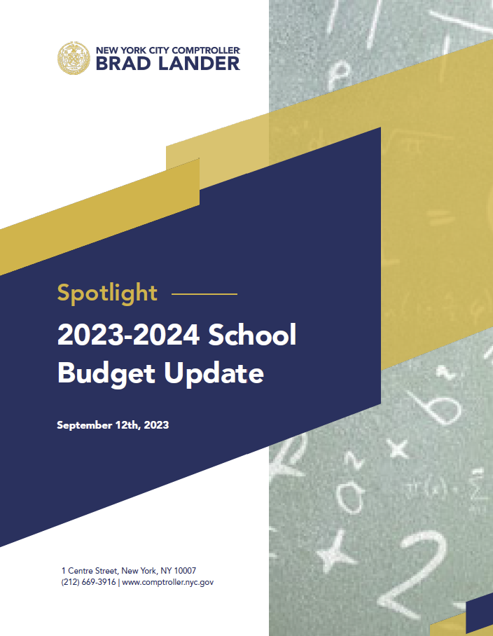 Comments on New York City's Executive Budget for Fiscal Year 2024 and  Financial Plan for Fiscal Years 2023 – 2027 : Office of the New York City  Comptroller Brad Lander