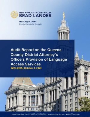 Audit Report on the Queens County District Attorney’s Office’s Provision of Language Access Services