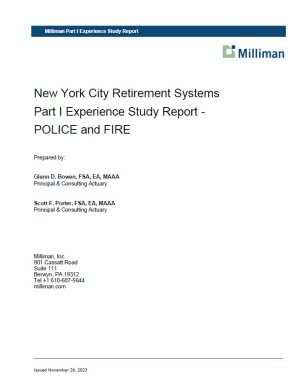 New York City Retirement Systems Part I Experience Study Report – POLICE and FIRE
