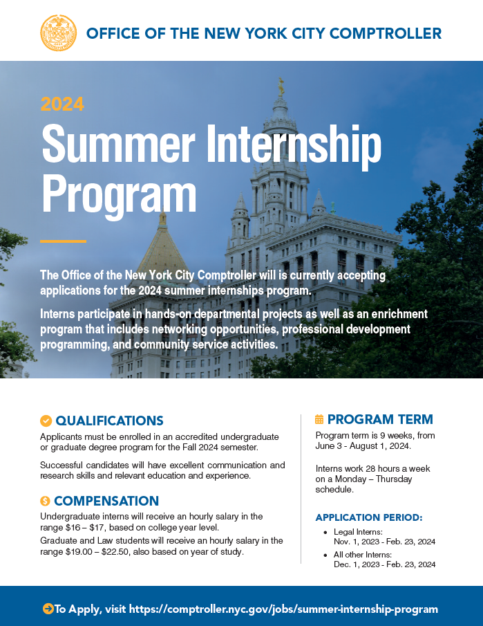 Internships In New York City Summer 2024 Programs Marti Shaylah