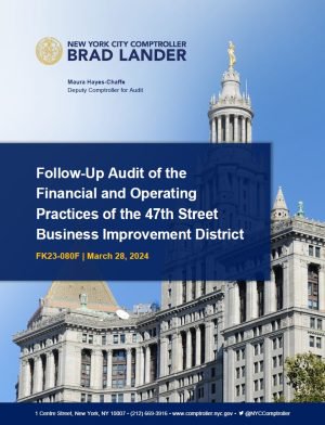 Follow-Up Audit of the Financial and Operating Practices of the 47th Street Business Improvement District