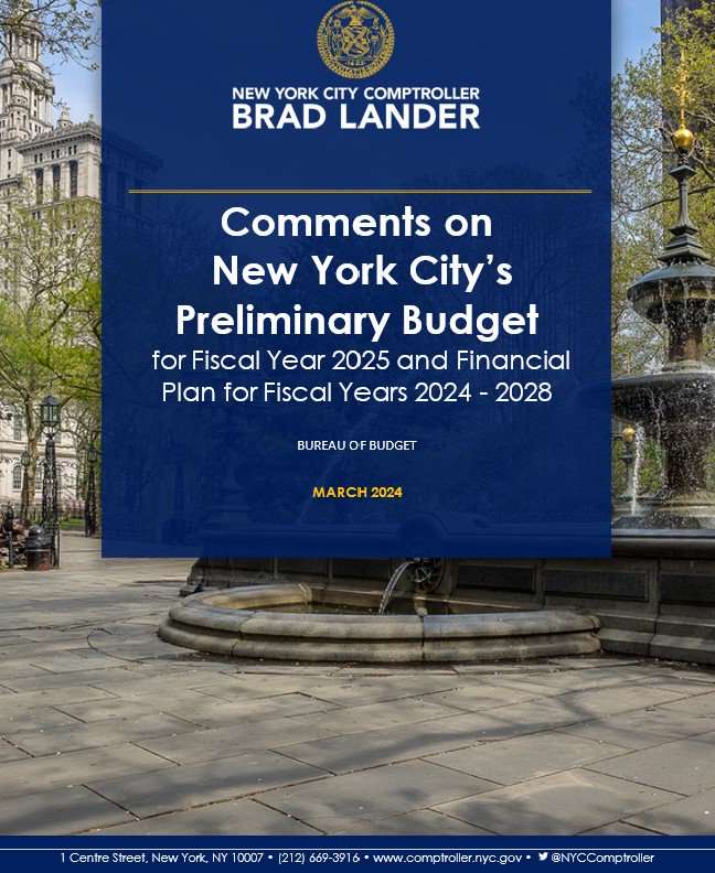 对纽约市2025财政年度初步预算和2024-2028财政计划的评论