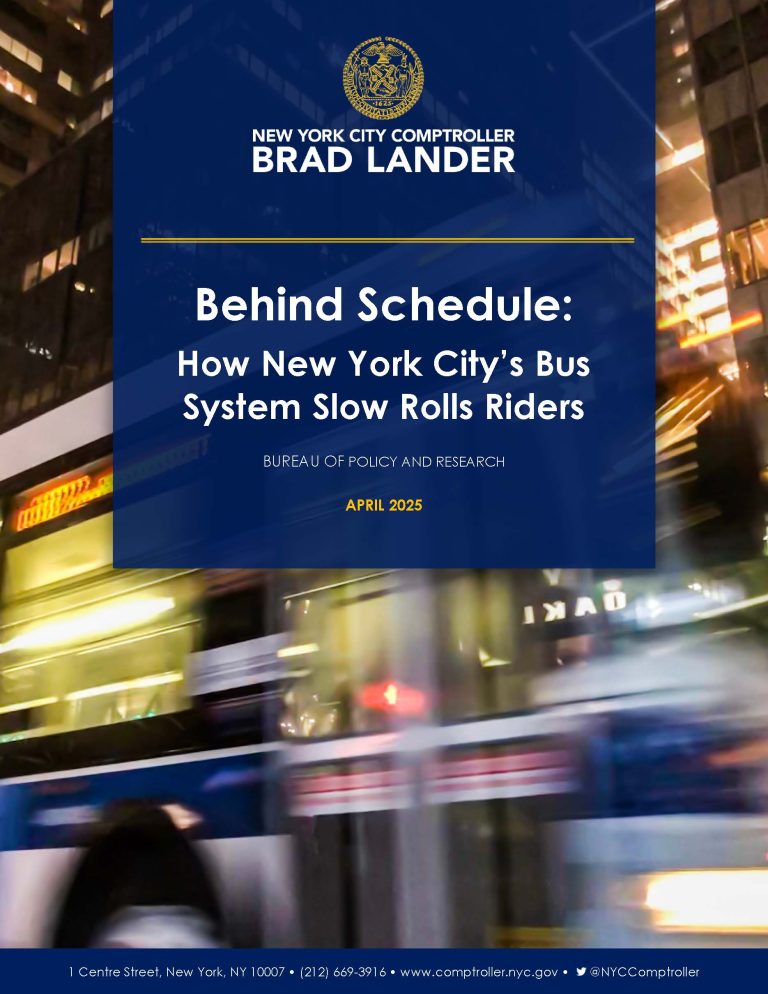 Behind Schedule How New York City’s Bus System Slow Rolls Riders