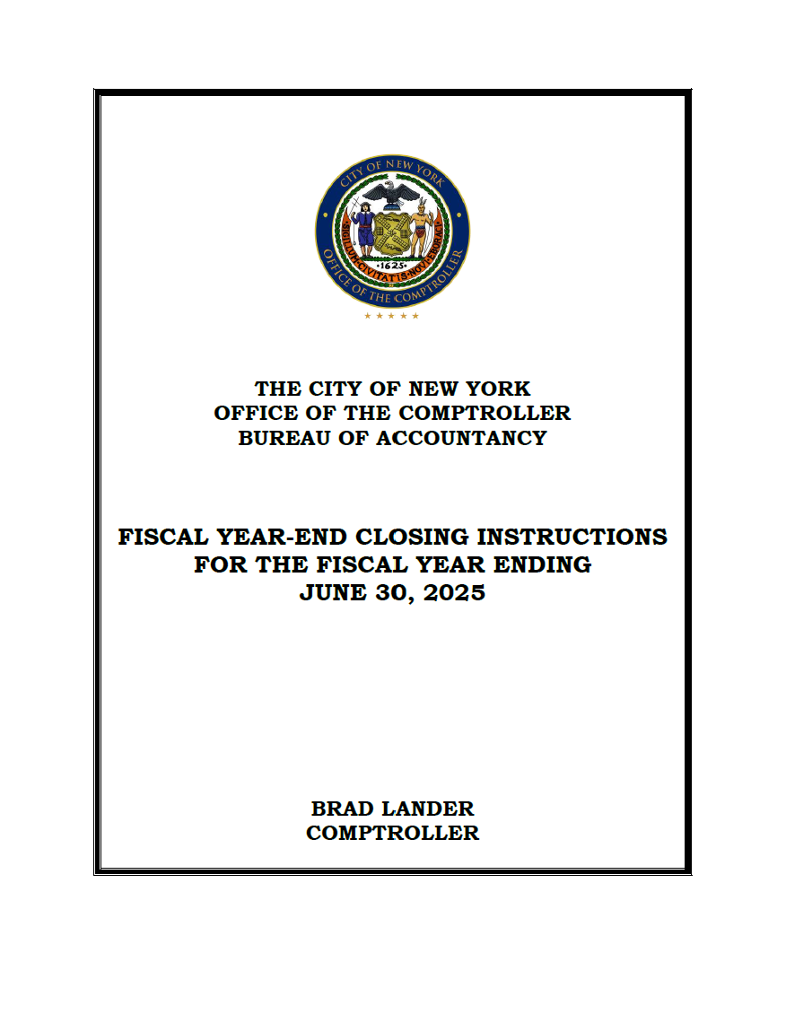 Fiscal Year-End Closing Instructions 2025