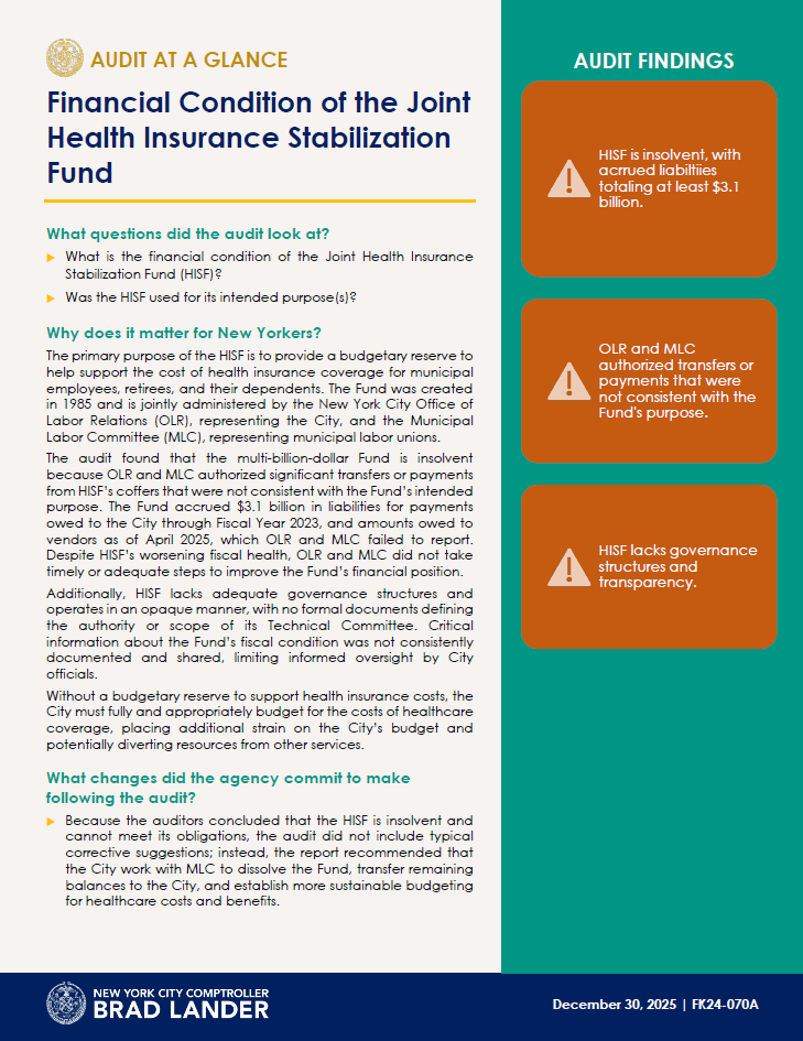Audit at a Glance