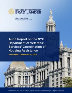 Audit Report on the NYC Department of Veterans’ Services’ Coordination of Housing Assistance