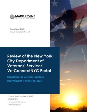 Review of the New York City Department of Veterans’ Services’ VetConnectNYC Portal