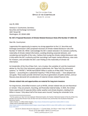 Comment Letter to the SEC Re: Rescission of Climate Disclosure Rules