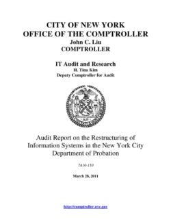Audit Report on the Restructuring of Information Systems in the New York City Department of Probation