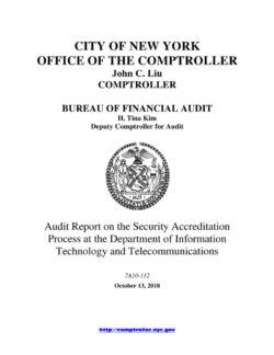 Audit Report on the Security Accreditation Process at the Department of Information Technology and Telecommunications