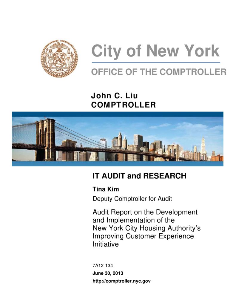 Audit Report on the Development and Implementation of the New York City