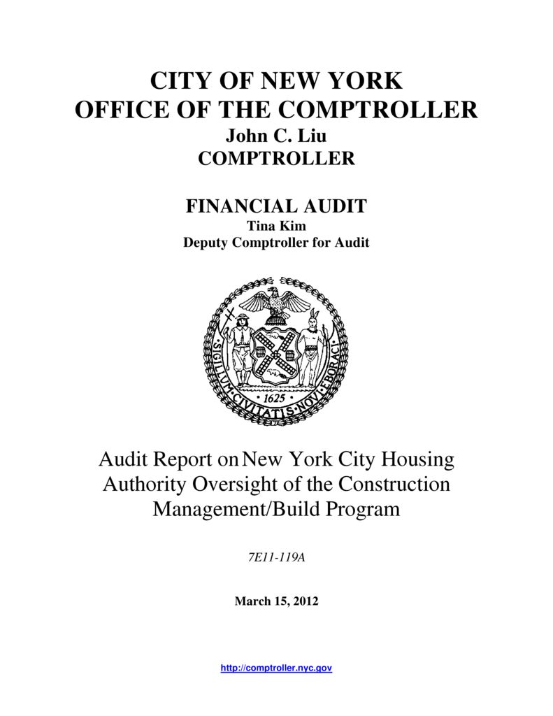 Audit Report on New York City Housing Authority Oversight of the
