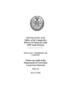 Follow-up Audit of the Department of Correction Local Area Network