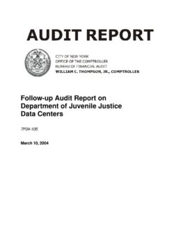 Follow-up Audit Report on Department of Juvenile Justice Data Centers