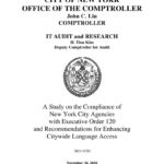 A Study on the Compliance of New York City Agencies with Executive Order 120 and Recommendations for Enhancing Citywide Language Access thumbnail of 7R11_078S