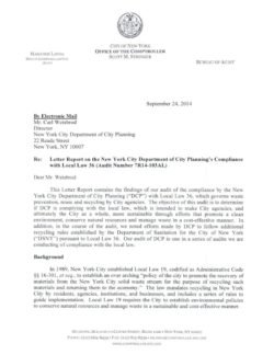 Letter Report on the New York City Department of City Planning’s Compliance with Local Law 36