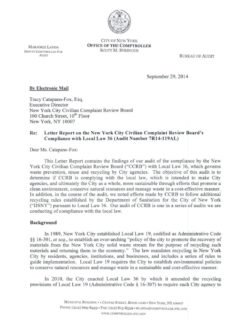 Letter Report on the New York City Civilian Complaint Review Board’s Compliance with Local Law 36