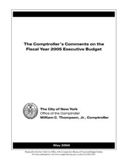 thumbnail of Comments_FY2005_Exec_Budget