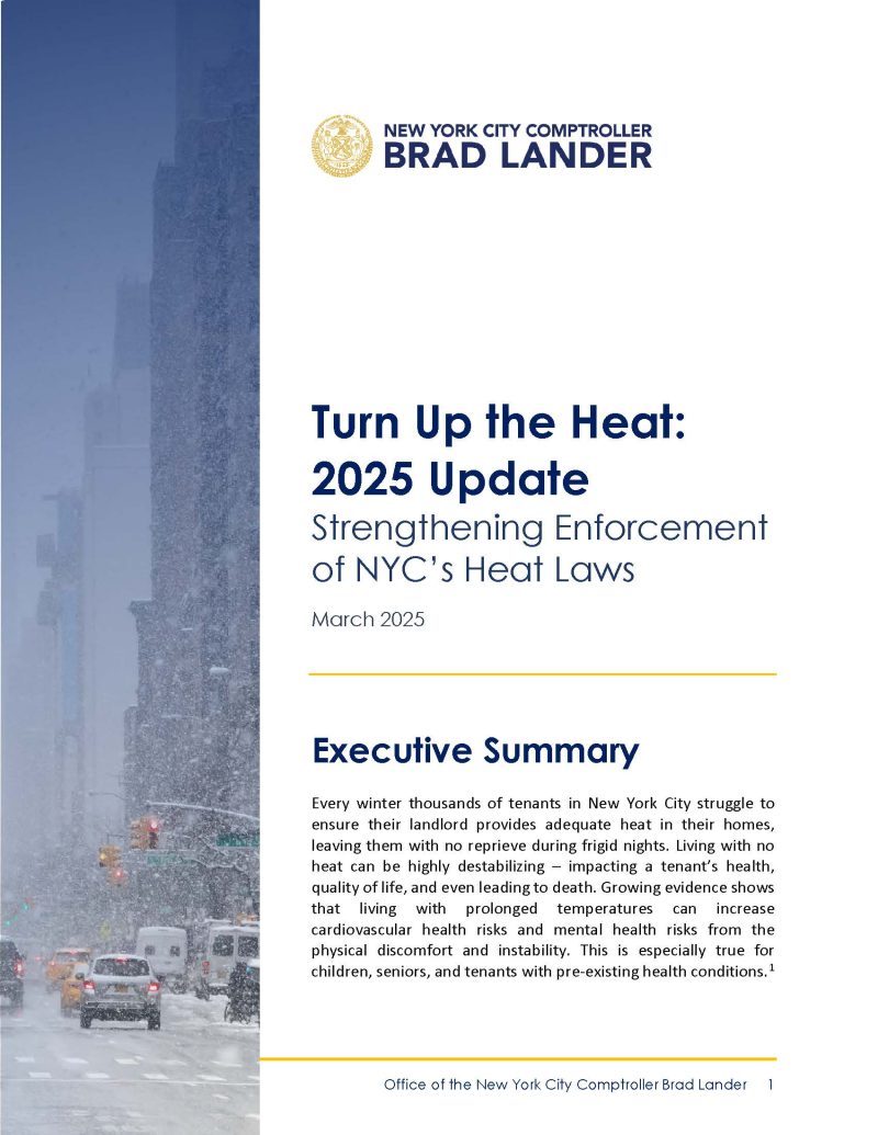 Turn Up the Heat: 2025 Update - Office of the New York City Comptroller ...