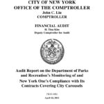 Audit Report on the Department of Parks and Recreation’s Monitoring of and New York One’s Compliance with Its Contracts Covering City Carousels thumbnail of FK10_108A