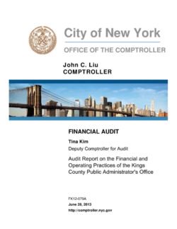 Audit Report on the Financial and Operating Practices of the Kings County Public Administrator’s Office