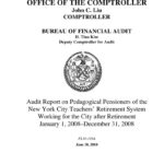 Audit Report On Pedagogical Pensioners Of The New York City Teachers’ Retirement System Working For The City After Retirement January 1, 2008-December 31, 2008 thumbnail of FL10_116A