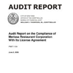 Audit Report on the Compliance of Merissa Restaurant Corporation With Its License Agreement thumbnail of FM07-115A