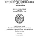 Audit Report on the Department of Housing Preservation and Development’s Administration of Its Relocation Shelter Account thumbnail of FM11_081A