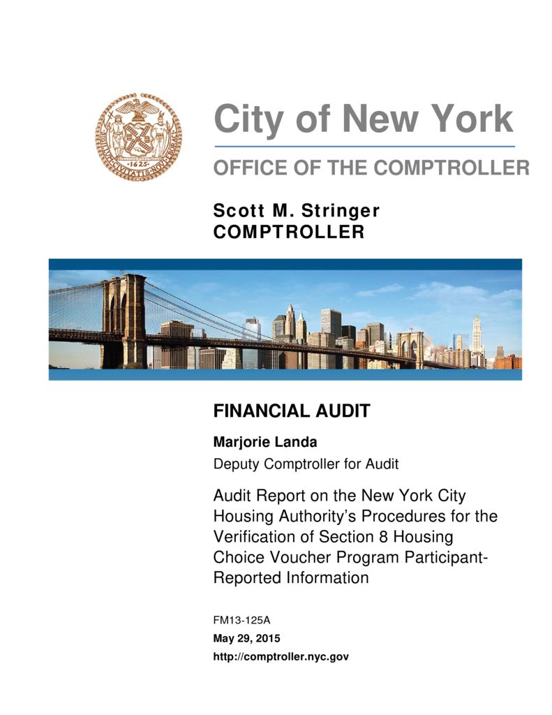 Audit Report On The New York City Housing Authority’s Procedures For