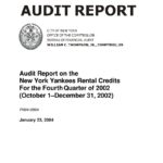 Audit Report on the New York Yankees Rental Credits For the Fourth Quarter of 2002 thumbnail of FN04_096A