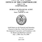 Audit Report on the Financial and Operating Practices of the New York City Economic Development Corporation and Compliance with Its Master and Maritime Contracts July 1, 2005-June 30, 2008 thumbnail of FN09_104A