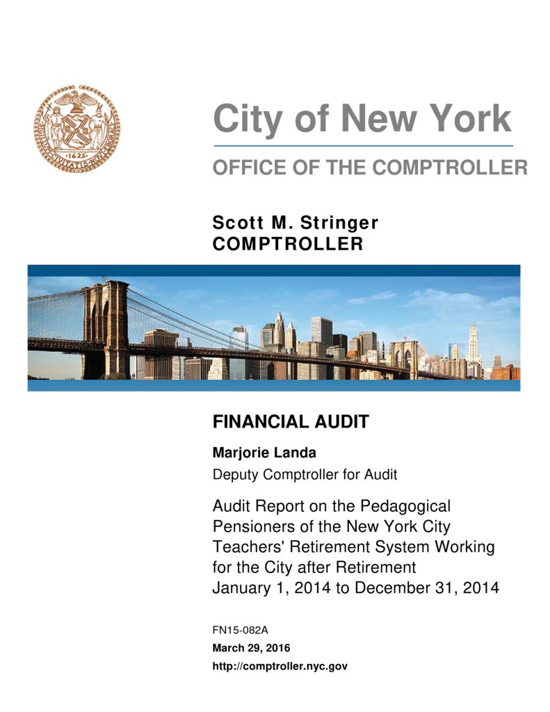 audit-report-on-the-pedagogical-pensioners-of-the-new-york-city